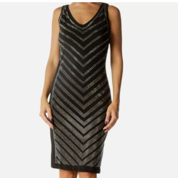 Carmen Marc Valvo Dresses & Skirts - Carmen Marc Valvo Black Embellished Rhinestone Dress | New | SZ P XL